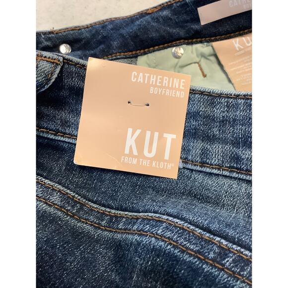 KUT from the Kloth Women's 2 Blue Catherine Boyfriend Jeans Cuff Mid Rise G11-17 - Picture 10 of 10